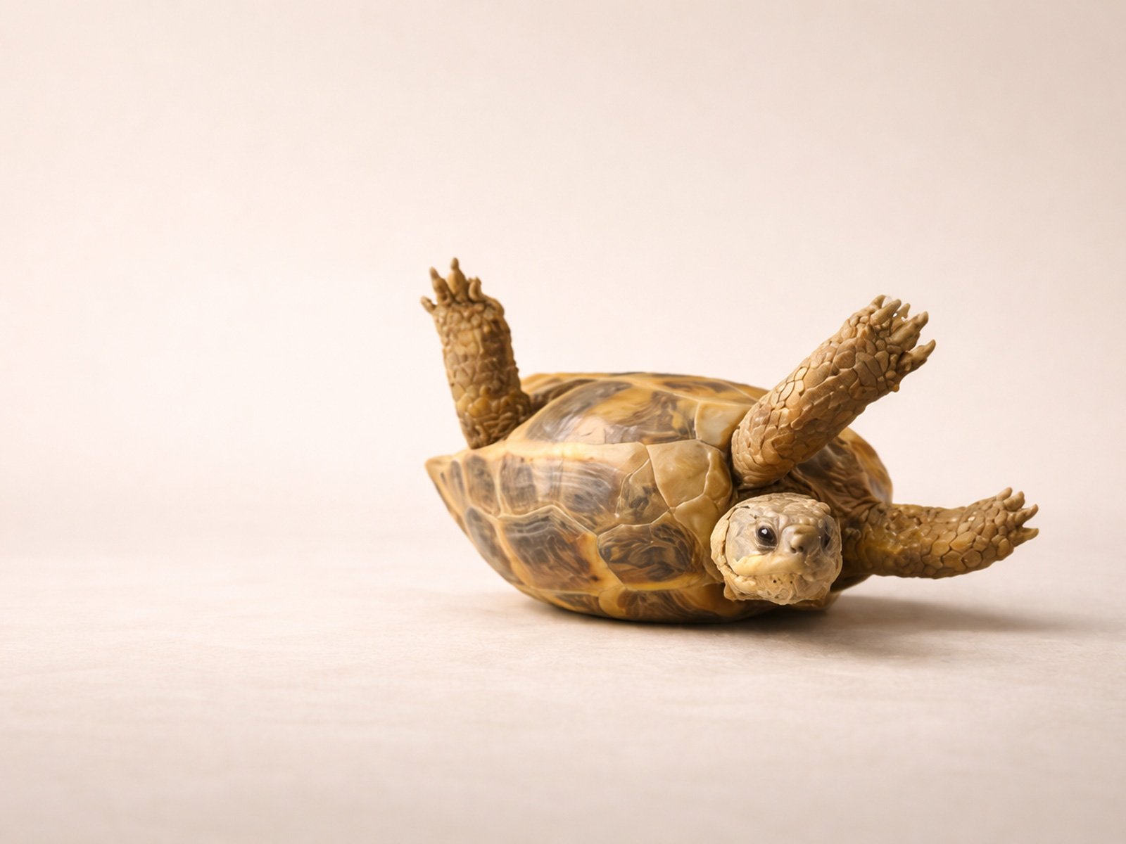 Tortoise upside down representing a stuck website